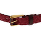 Chic Pink Viscose-Leather Belt