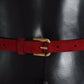 Red Suede Crystal Baroque Waist Belt