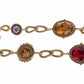Red Suede Crystal Baroque Waist Belt