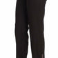 Elegant Casual Brown Wool Pants