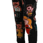 Elegant Casual Black Sweatpants with Exclusive Motive