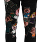 Elegant Casual Black Sweatpants with Exclusive Motive