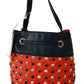 Chic Red Shoulder Tote with Leather Strap