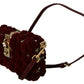 Exquisite Multicolor Box Bag with Red Details
