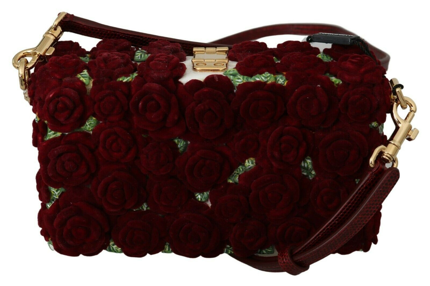 Exquisite Multicolor Box Bag with Red Details