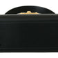 Elegant Black Leather Shoulder Bag with Gold Accents