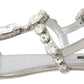 Crystal Embellished Silver Leather Sandals
