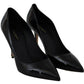 Black Patent Leather Heels Pumps