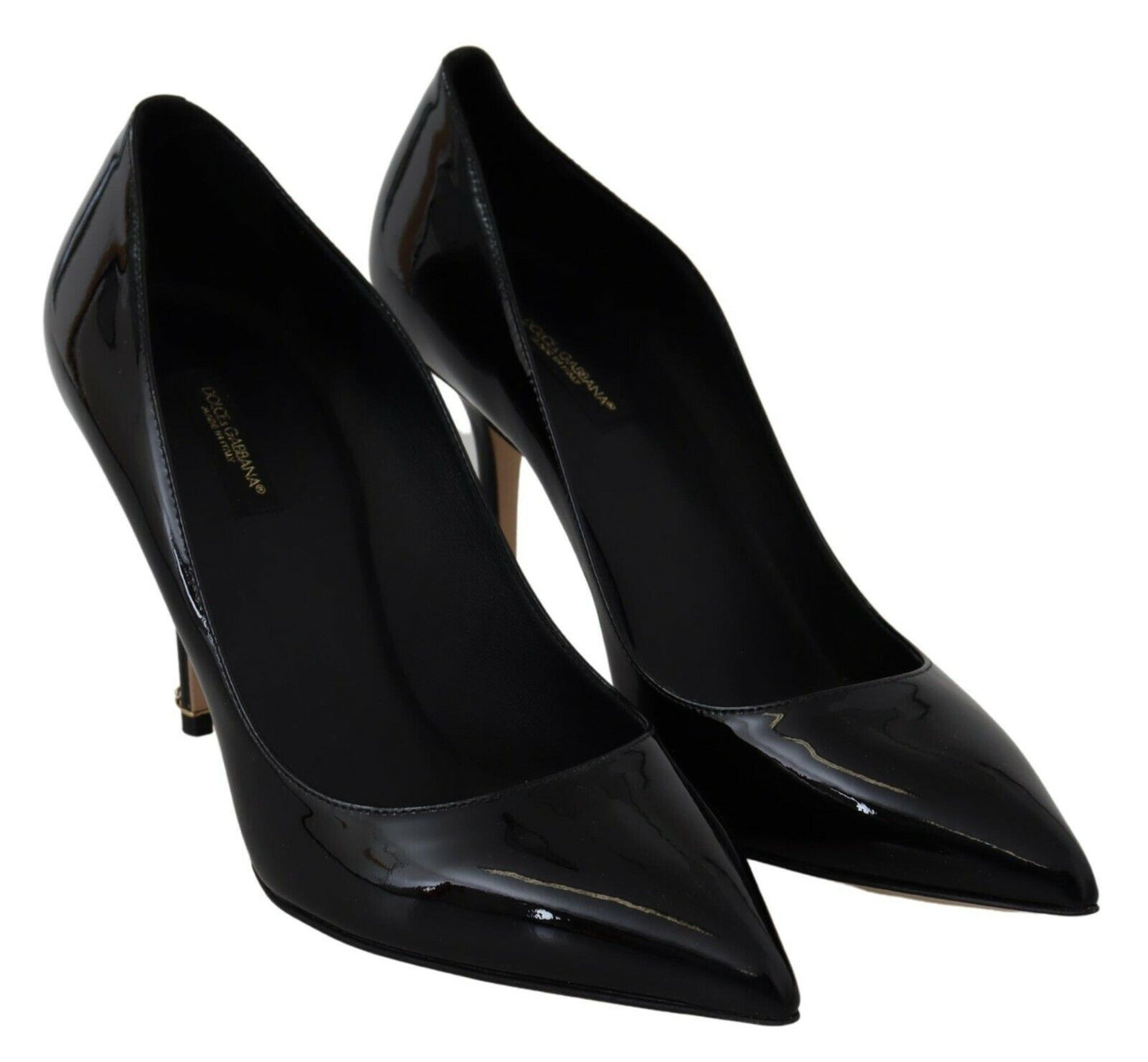 Black Patent Leather Heels Pumps