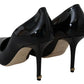 Black Patent Leather Heels Pumps