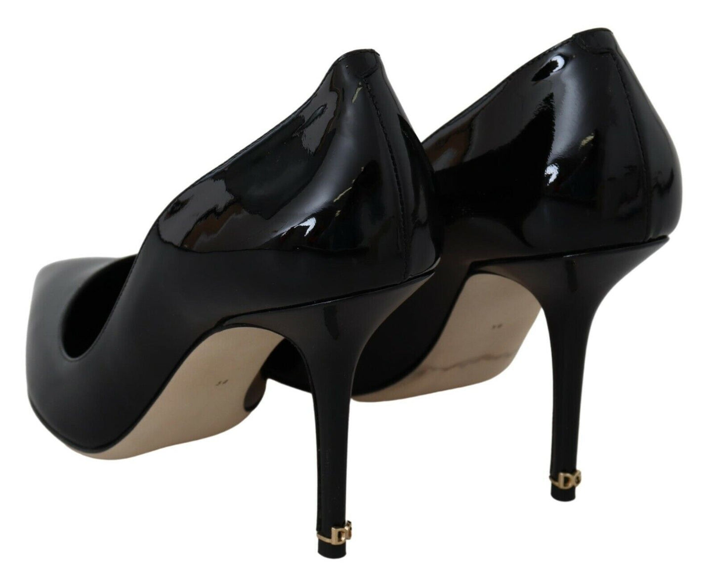 Black Patent Leather Heels Pumps