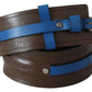 Chic Dark Brown Leather Fashion Belt