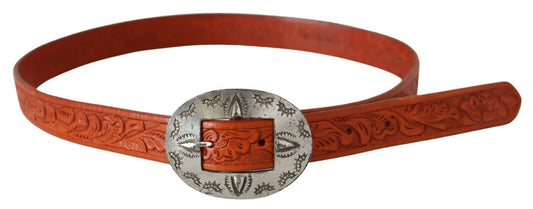 Elegant Brown Leather Fashion Belt