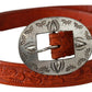 Elegant Brown Leather Fashion Belt