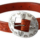 Elegant Brown Leather Fashion Belt