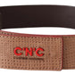 White Leather Logo Fashion Waist Belt