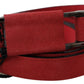Elegant Red Leather Fashion Belt