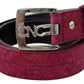 Elegant Maroon Leather Fashion Belt