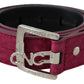 Elegant Maroon Leather Fashion Belt