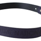 Black Leather Normal Logo Buckle Waist Belt