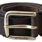 Black Leather Logo Design Cintura Buckle Fashion Waist Belt