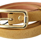 Elegant Light Brown Leather Belt