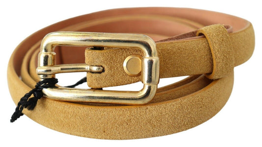 Elegant Light Brown Leather Belt