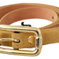 Elegant Light Brown Leather Belt