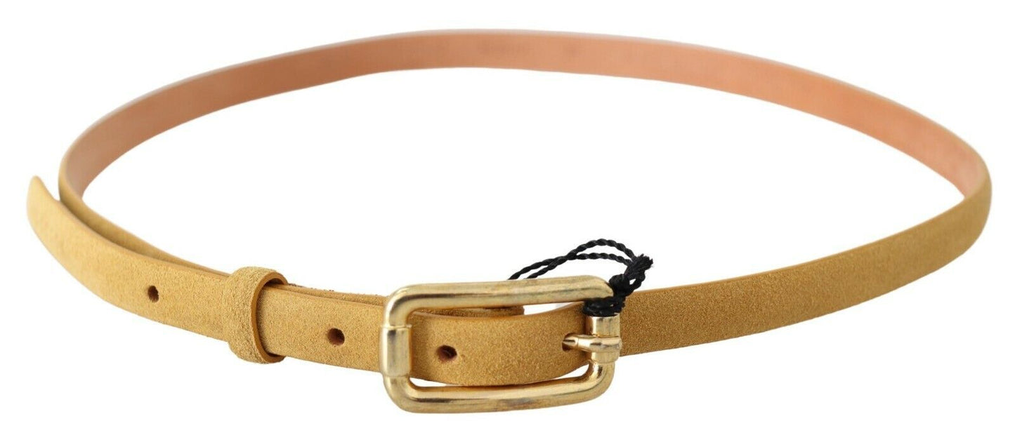 Elegant Light Brown Leather Belt