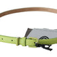Emerald Green Leather Fashion Belt