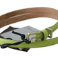 Emerald Green Leather Fashion Belt