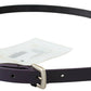 Elegant Violet Leather Fashion Belt