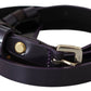 Elegant Violet Leather Fashion Belt