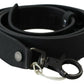 Elegant Black Leather Waist Belt