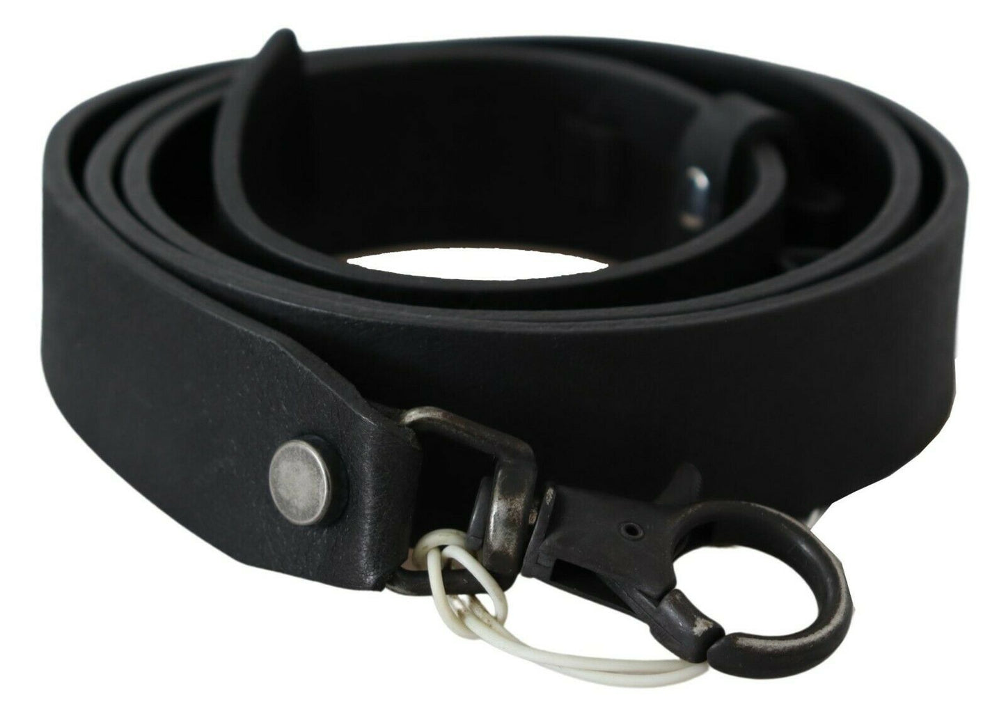 Elegant Black Leather Waist Belt