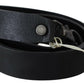 Elegant Black Leather Waist Belt