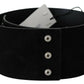 Elegant Black Leather Fashion Belt