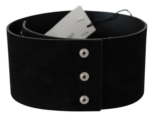 Elegant Black Leather Fashion Belt