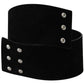 Elegant Black Leather Fashion Belt