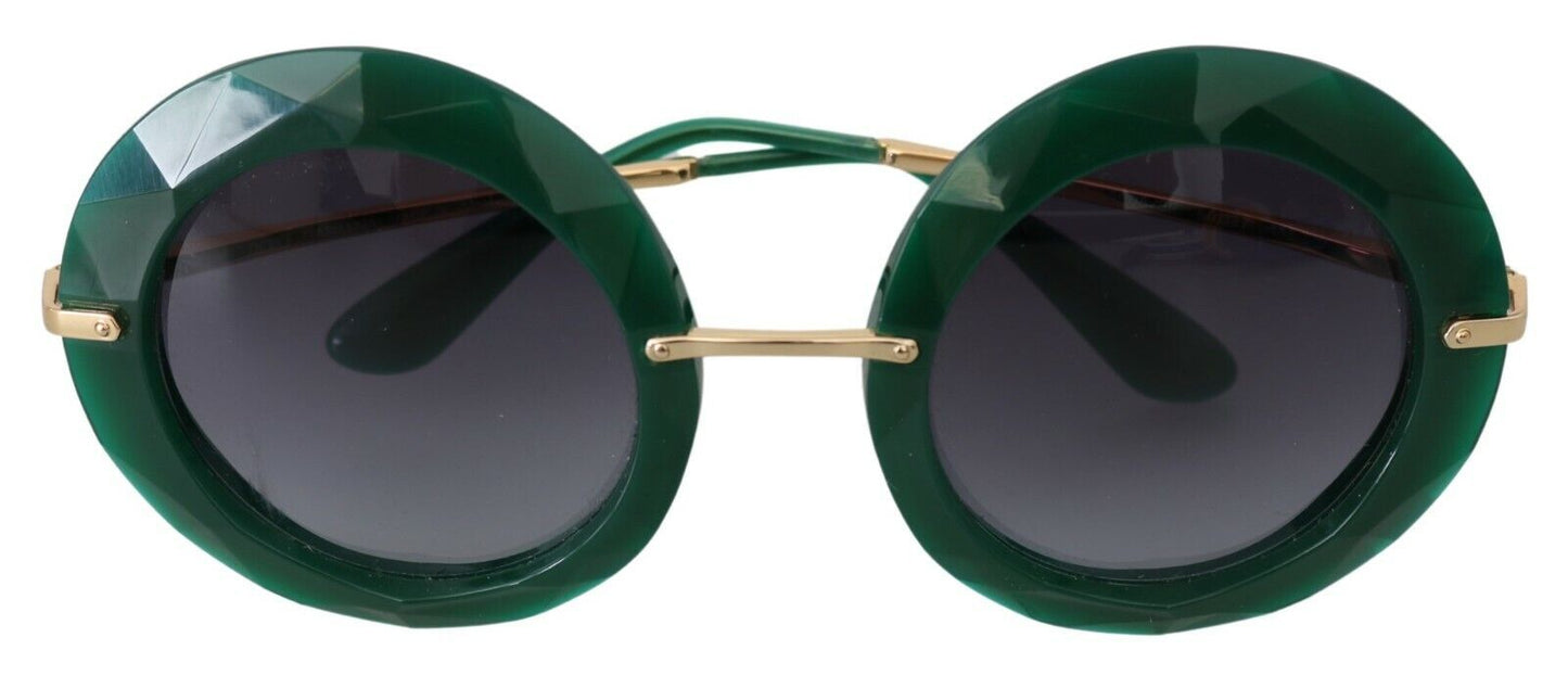 Elegant Gradient Gold Green Sunglasses