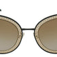 Chic Black Gold Gradient Sunglasses