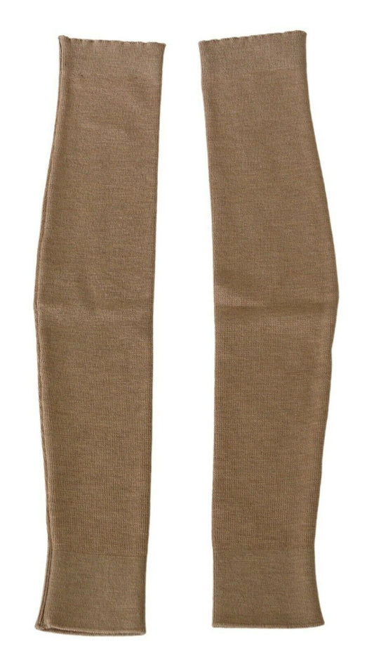 Chic Beige Virgin Wool Arm Warmer