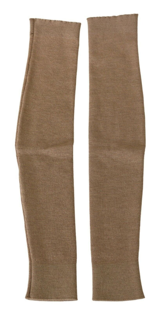 Chic Beige Virgin Wool Arm Warmer