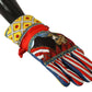 Multicolor Sicily Print Casual Wrist Gloves