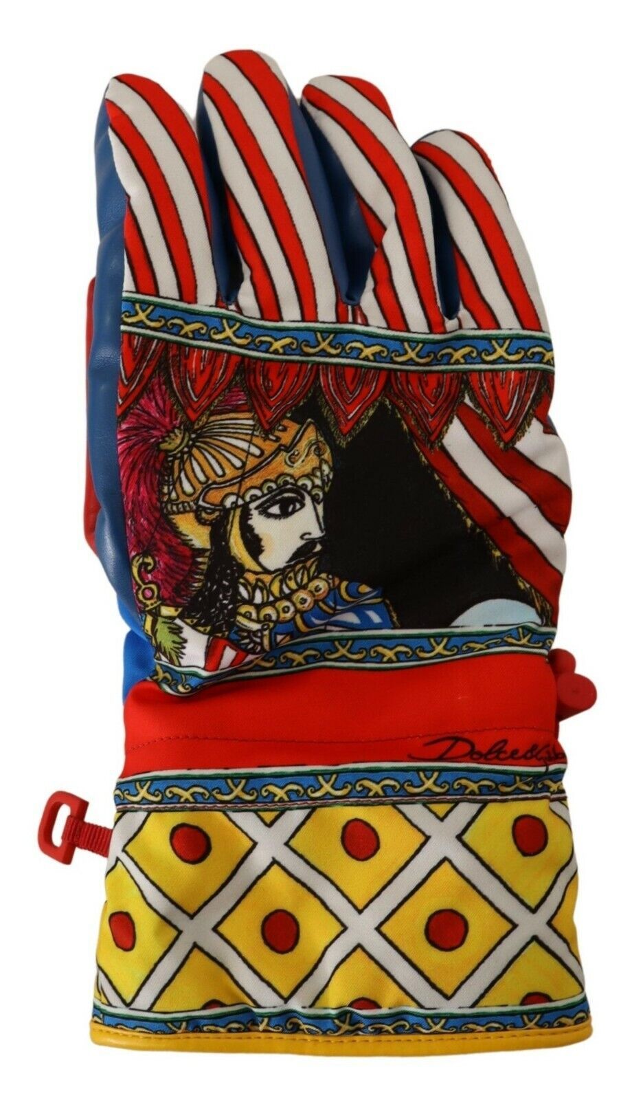 Multicolor Sicily Print Casual Wrist Gloves