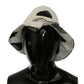 White Cotton Big Polka Dot Pattern Bucket Hat