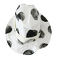 White Cotton Big Polka Dot Pattern Bucket Hat