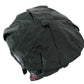 Black Lamb Leather Floral Print Beret Hat