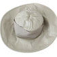 Beige 100% Lamb Leather Wide Brim Panama Hat