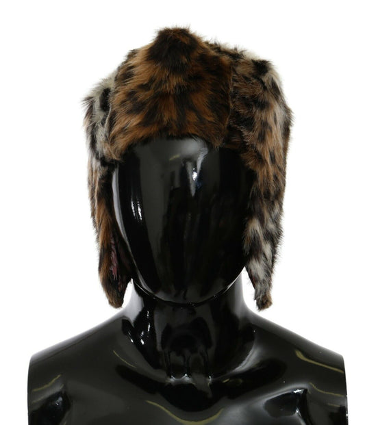 Elegant Leopard Pattern Russian Hat
